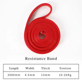 AuraFit Red resistance band 13mm with specifications on a white background