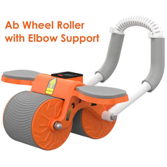 Abdominal Wheel Roller with Elbow Support - Automatic Rebound for Ultimate Core Strength
