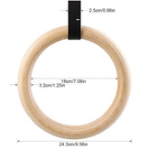 Double Circle Wood Gymnastic Rings – Premium Wooden Rings for CrossFit, Calisthenics, and Bodyweight Training