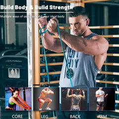 Heavy-Duty Resistance Bands for Pull-Ups & Full-Body Strength Training | Multiple Levels, Portable Latex Exercise Bands