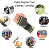Palm & Wrist Support Brace - Green (Pack of 1 & 2 )
