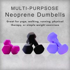 1-5KG Vinyl Coated Dumbbells – Non-Roll Home Fitness Weights for Women