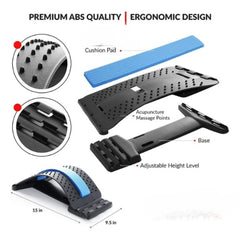 Back Stretcher Lumbar Support, Posture Corrector For Upper and Lower Back Pain Relief