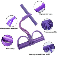 AuraFit Tummy Trimmer Pedal Resistance Band | Seated Full-Body Core & Cardio Trainer for Home Use