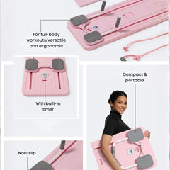 AuraFit Pilates Reformer Board | Foldable 8-in-1 Home Studio Machine | Core, Strength & Flexibility Training