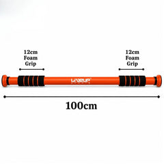 AuraFit Liveup Door Pull-Up & Chin-Up Bar | Adjustable 70-100cm | No-Drill Tool-Free Installation