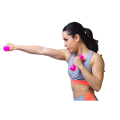 Liveup Bone-Shape Neoprene Dumbbells – 0.5kg Pair Pink