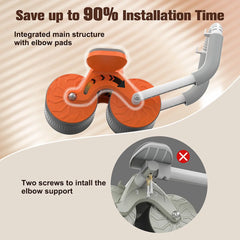 Abdominal Wheel Roller with Elbow Support - Automatic Rebound for Ultimate Core Strength