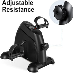 Aura Fit mini exercise bike with adjustable resistance, black design, fitness equipment Pakistan