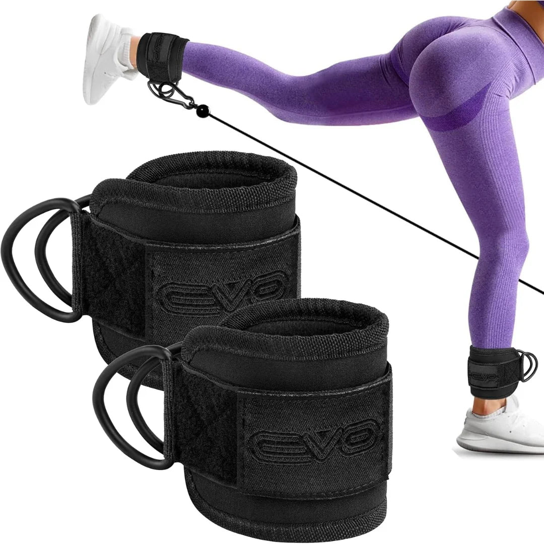 Pack of 2 Fitness Foot Loops Cable Pull - Kickbacks Foot Strap - Foot Loops Cable Pull