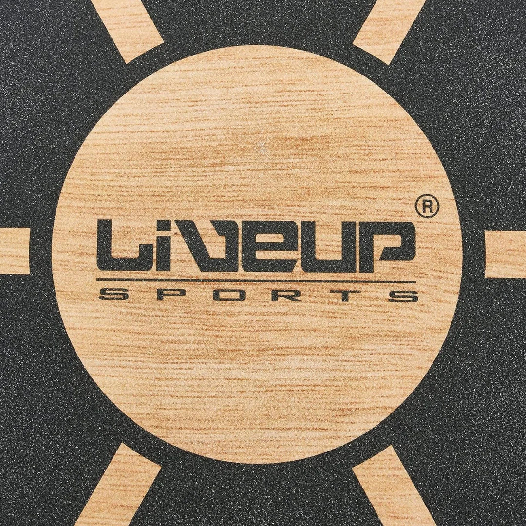 Liveup Balance Board 39cm – Wooden Wobble Board for Core & Stability Training