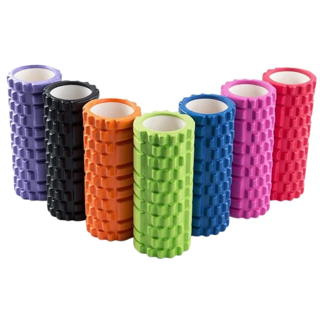 Professional Yoga Foam Roller 13"/18" - Triple Grid Massage Tool for Athletes & Fitness Recovery