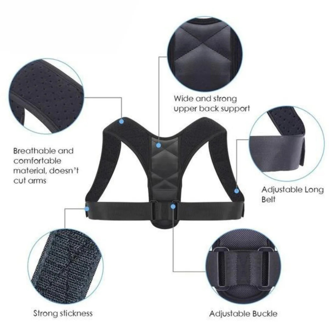 YC Upper Back Support – Adjustable Posture Corrector & Shoulder Brace