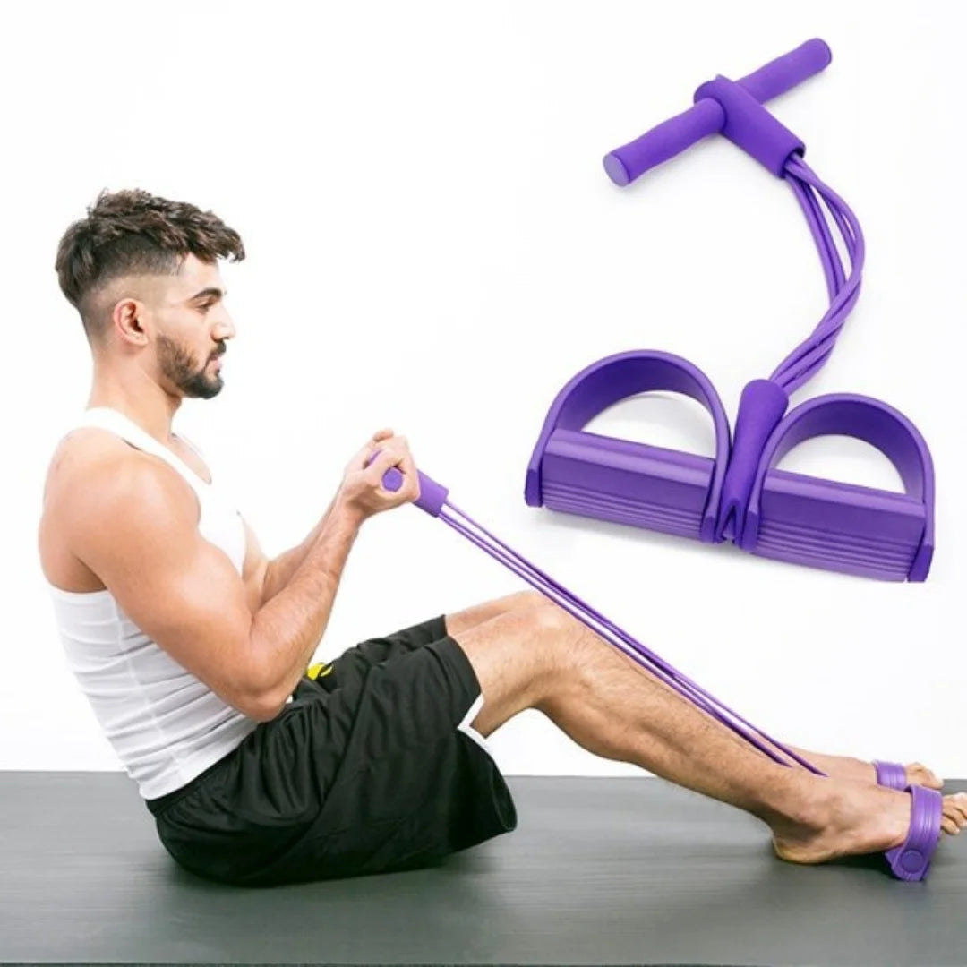 AuraFit Tummy Trimmer Pedal Resistance Band | Seated Full-Body Core & Cardio Trainer for Home Use