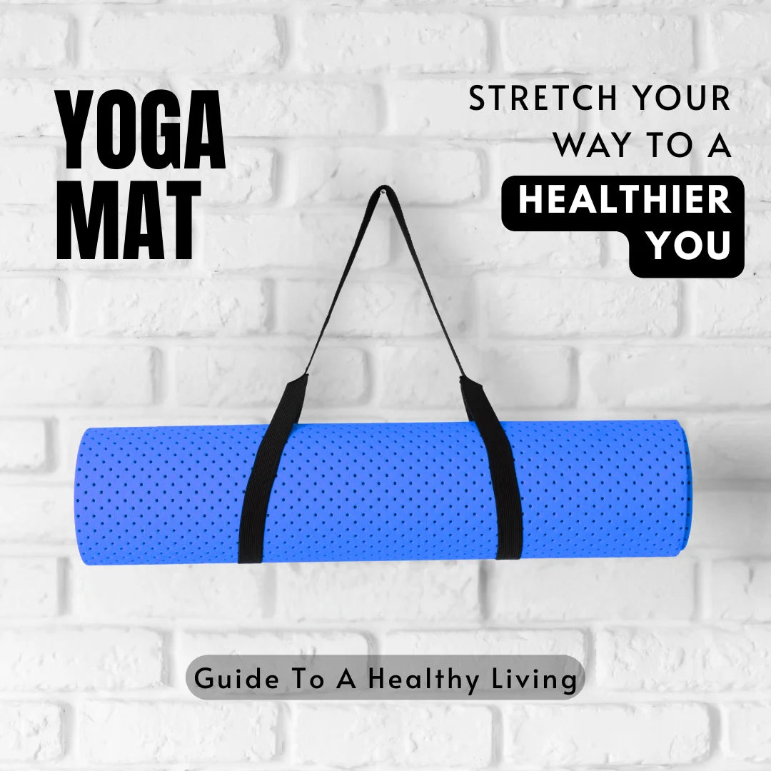 10mm Eco-Friendly Non-Slip Yoga Mat with Free Shoulder Strap | Best Thick Anti-Slip Exercise Mat for Home Workouts & Hot Yoga