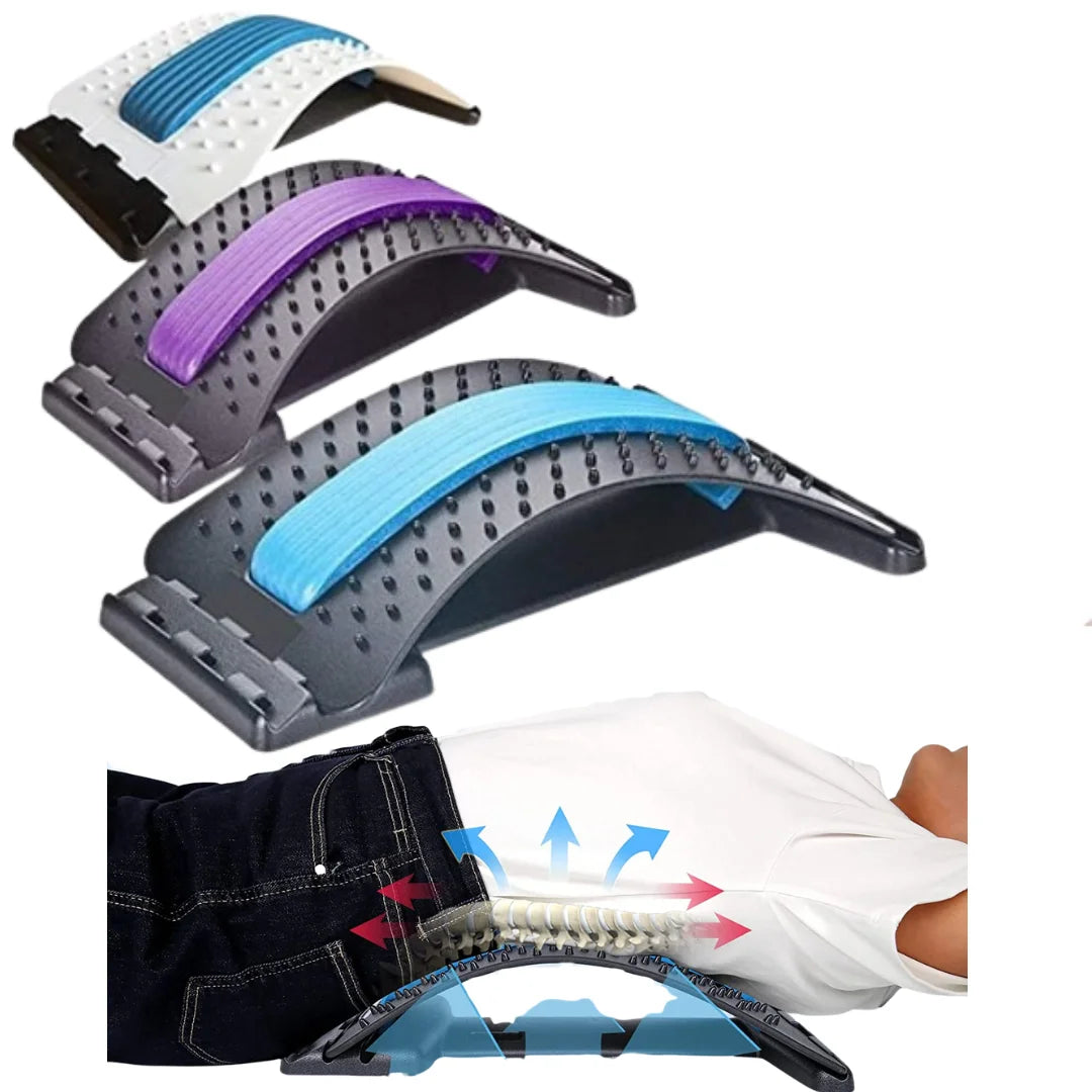 Back Stretcher Lumbar Support, Posture Corrector For Upper and Lower Back Pain Relief