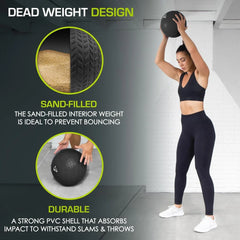 Durable Slam Balls 1-5 KG | Premium Fitness Training Weight Balls | Zero-Bounce Professional Exercise Equipment