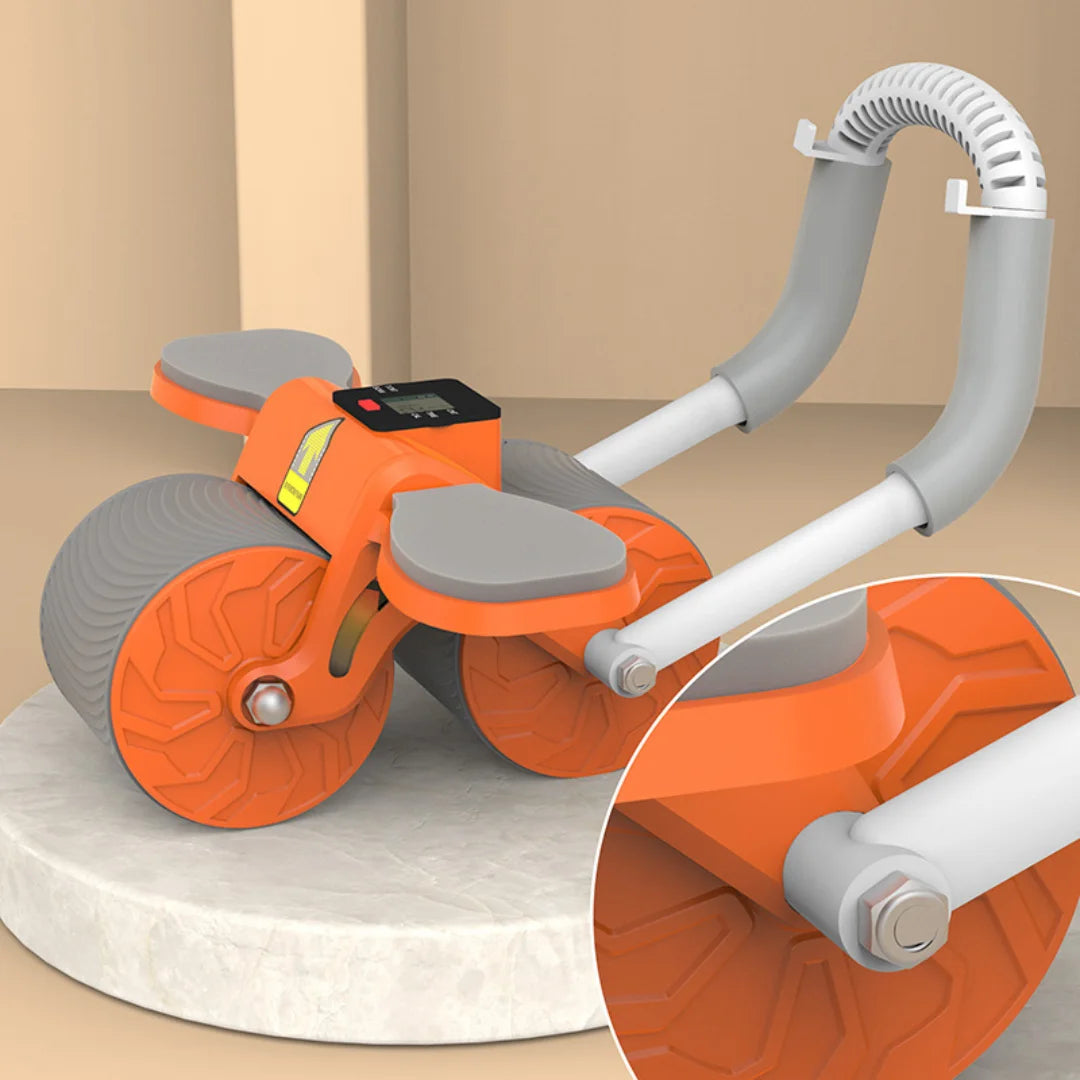 Abdominal Wheel Roller with Elbow Support - Automatic Rebound for Ultimate Core Strength