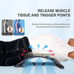 Back Stretcher Lumbar Support, Posture Corrector For Upper and Lower Back Pain Relief