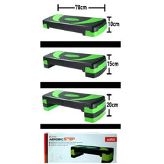 Liveup Large Aerobic Stepper – Adjustable Fitness Step Platform (70 × 27 × 12–22 cm)