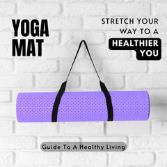 6mm Eco-Friendly Non-Slip Yoga Mat with Free Shoulder Strap | Best Thick Anti-Slip Exercise Mat for Home Workouts & Hot Yoga