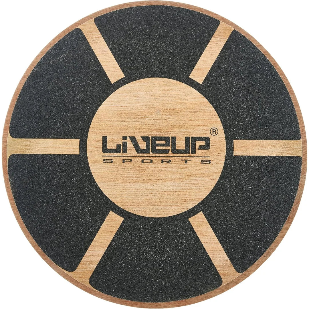 Liveup Balance Board 39cm – Wooden Wobble Board for Core & Stability Training