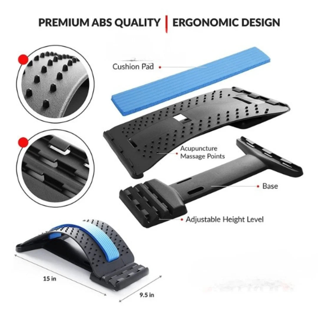 Back Stretcher Lumbar Support, Posture Corrector For Upper and Lower Back Pain Relief