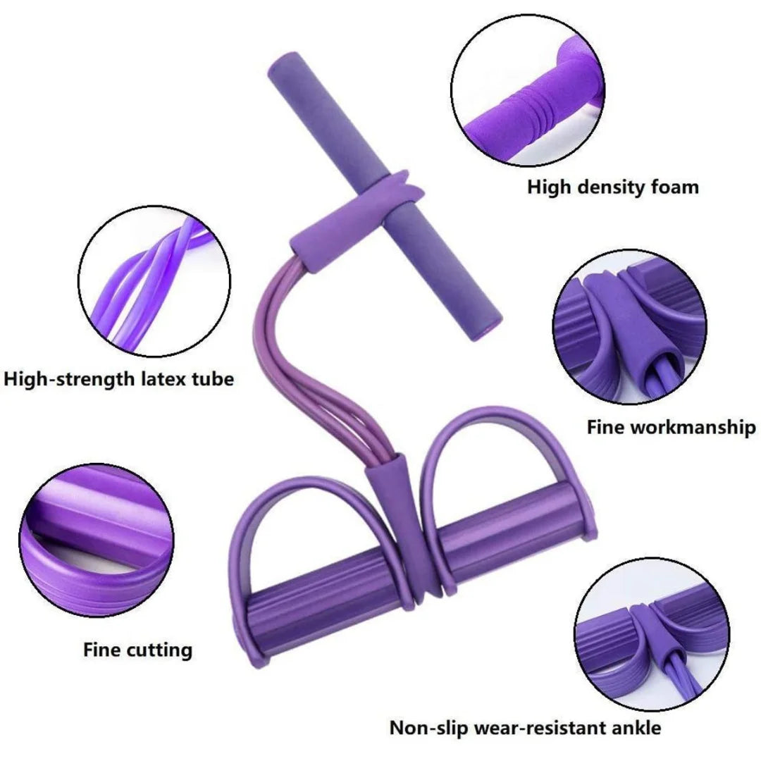 AuraFit Tummy Trimmer Pedal Resistance Band | Seated Full-Body Core & Cardio Trainer for Home Use
