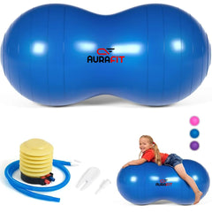 Peanut Exercise Ball with Foot Pump | Anti-Burst Stability Ball for Yoga, Pilates, Balance & Core Training