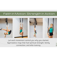 Double Circle Wood Gymnastic Rings – Premium Wooden Rings for CrossFit, Calisthenics, and Bodyweight Training