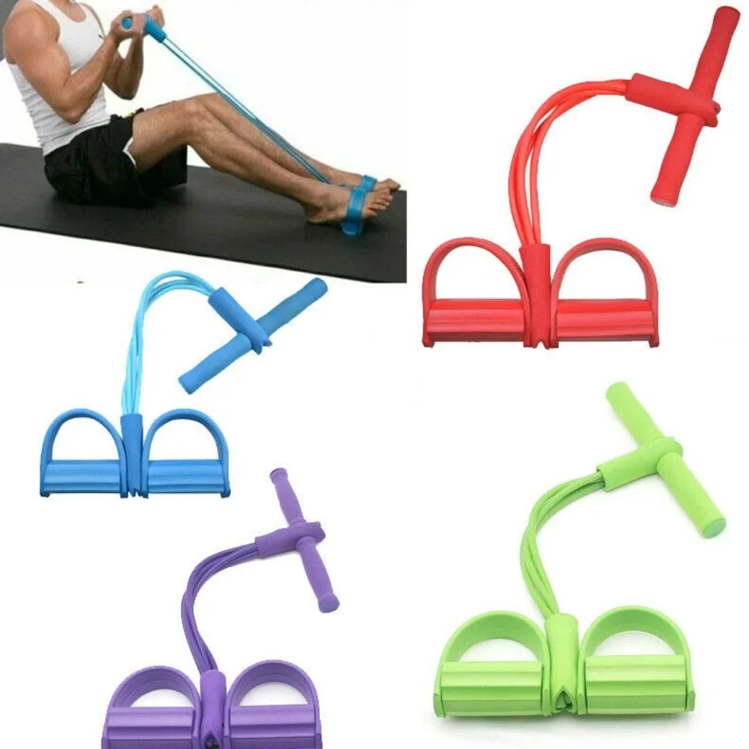 AuraFit Tummy Trimmer Pedal Resistance Band | Seated Full-Body Core & Cardio Trainer for Home Use