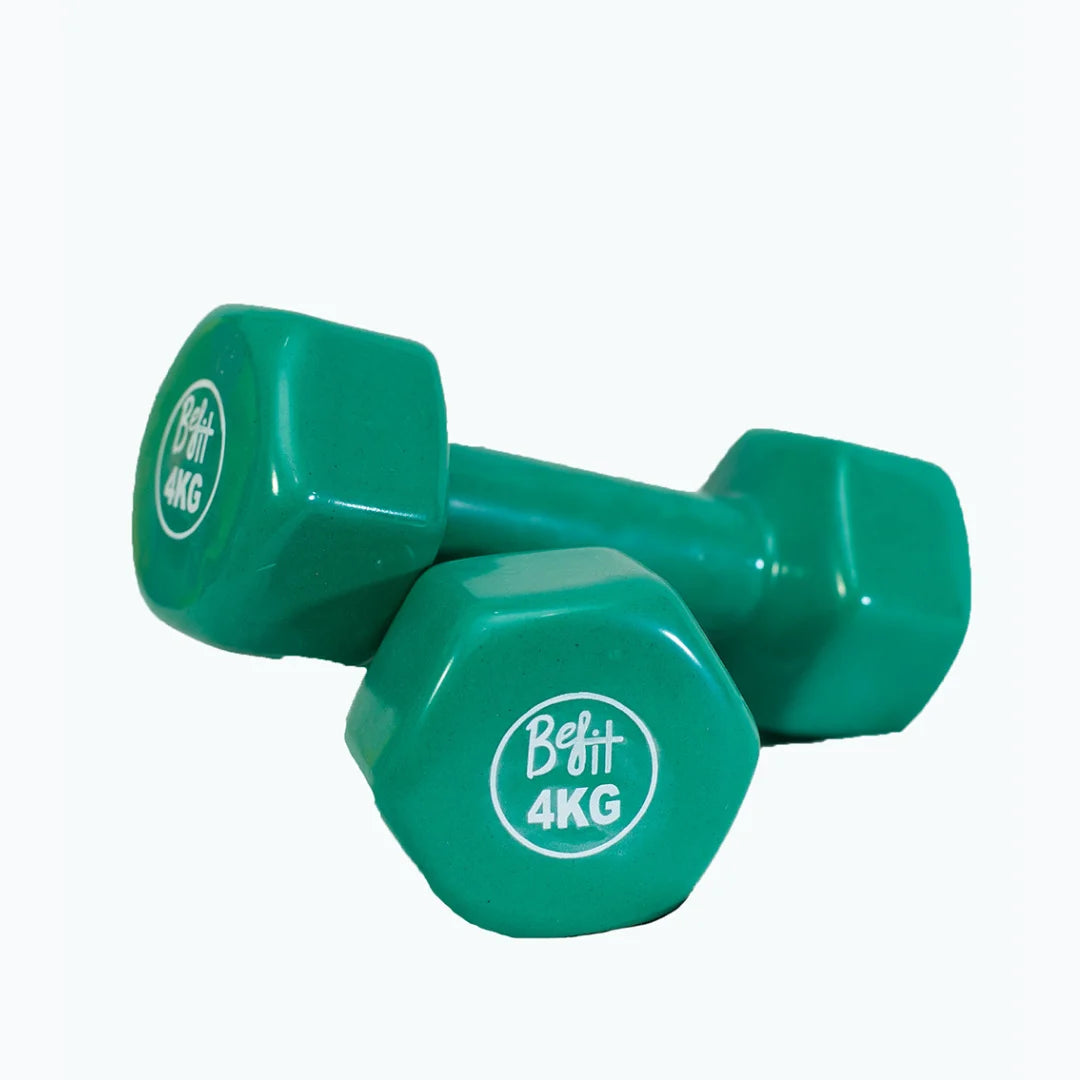 1-5KG Vinyl Coated Dumbbells – Non-Roll Home Fitness Weights for Women
