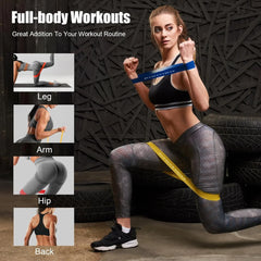 5-Pack Resistance Bands for Workouts – Elastic Exercise Loop Bands for Physical Therapy, Yoga, Booty Training & Pilates