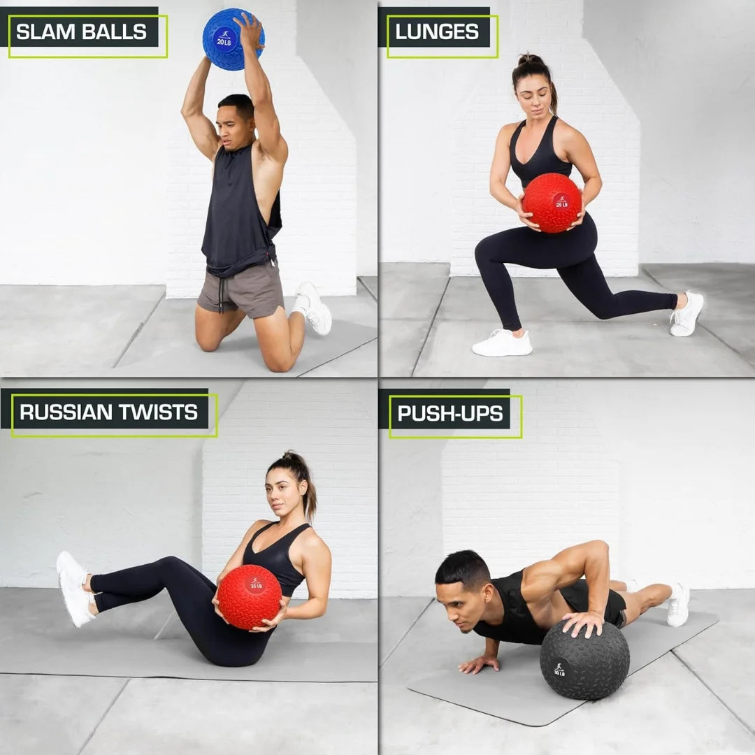 Durable Slam Balls 1-5 KG | Premium Fitness Training Weight Balls | Zero-Bounce Professional Exercise Equipment