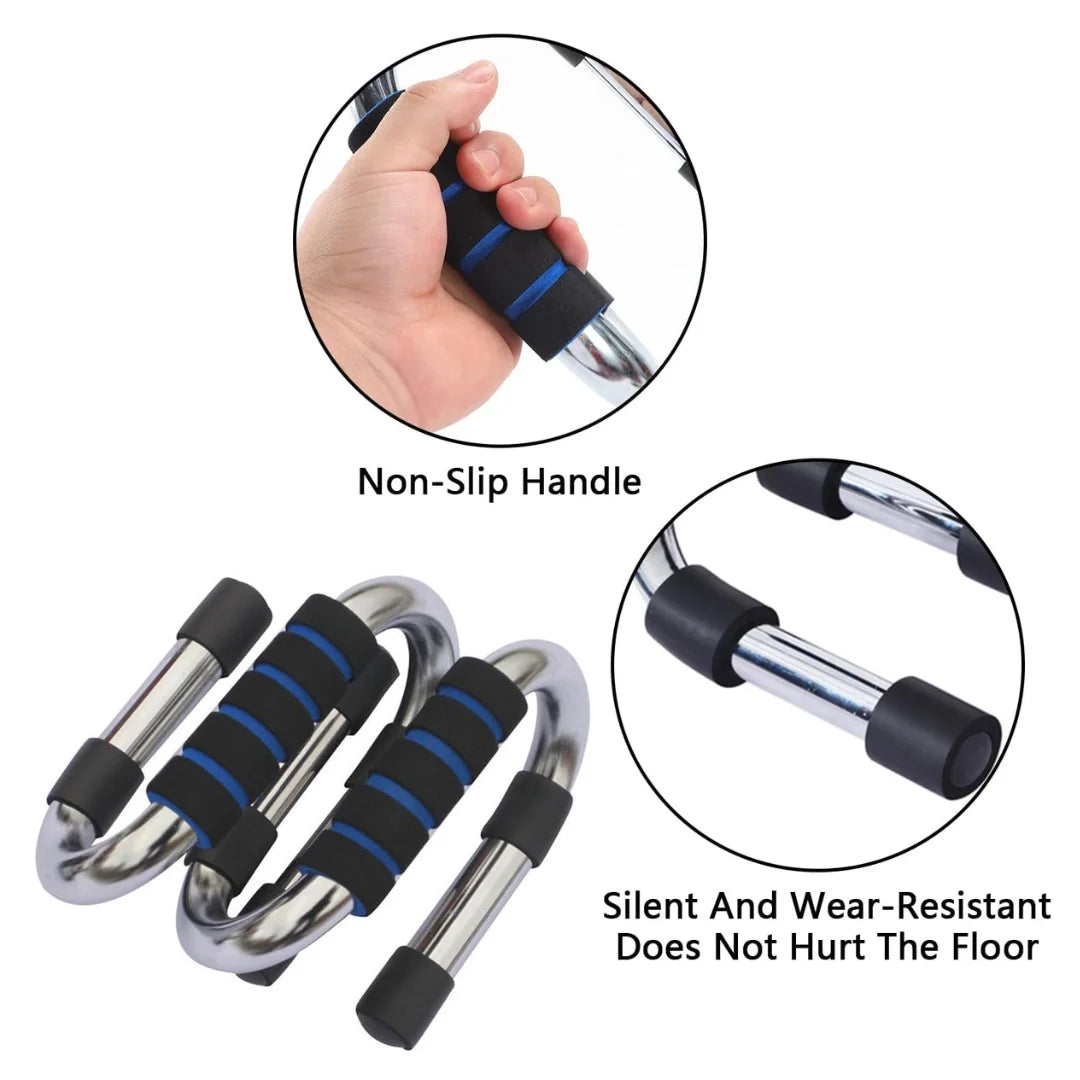 Push Up Stand Chrome With Comfortable Foam Grips