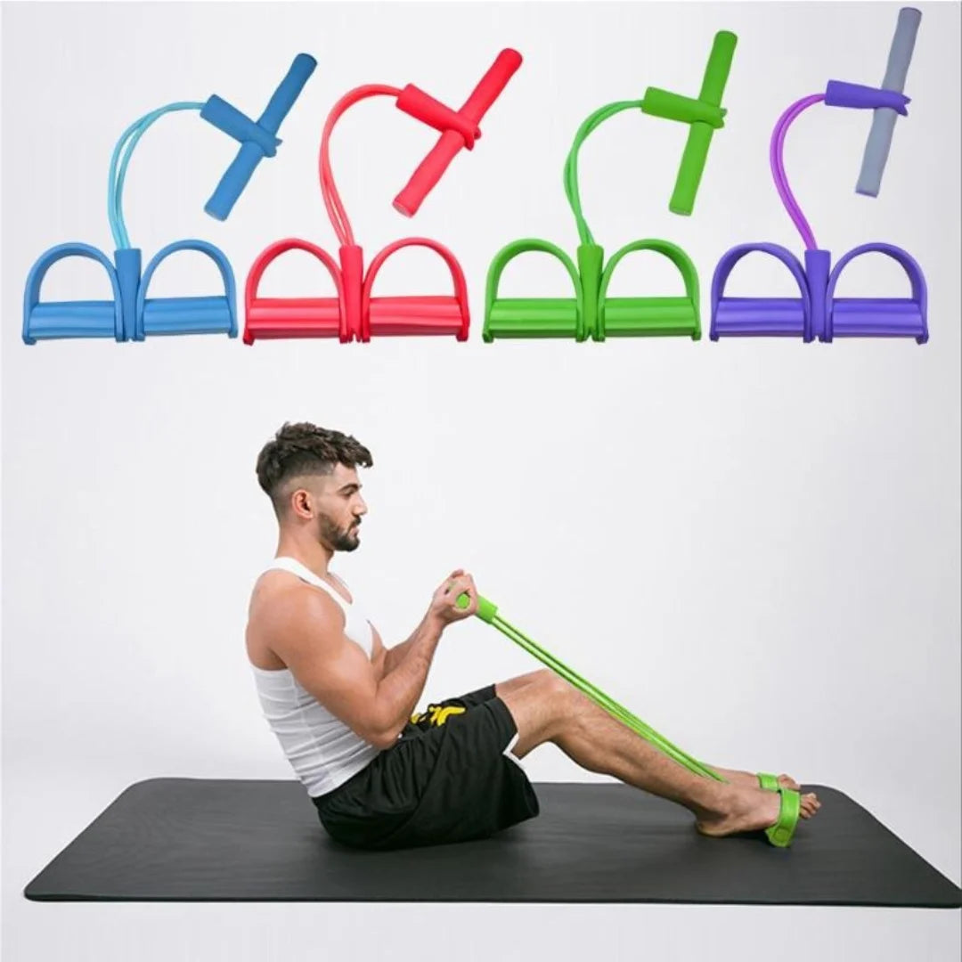 AuraFit Tummy Trimmer Pedal Resistance Band | Seated Full-Body Core & Cardio Trainer for Home Use