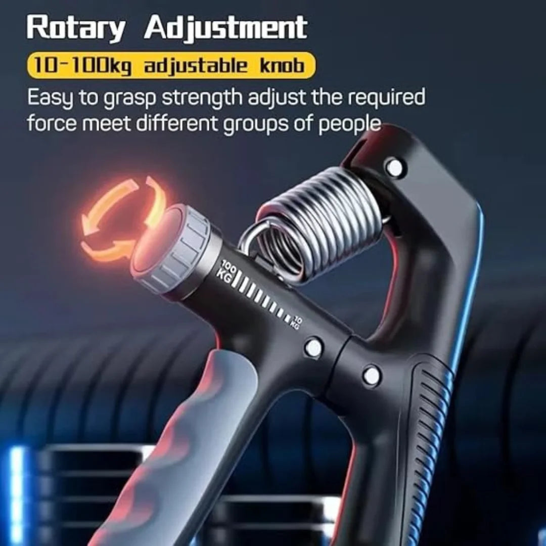 Adjustable Hand Gripper 10–100Kg | Auto Counter | A-Type Grip