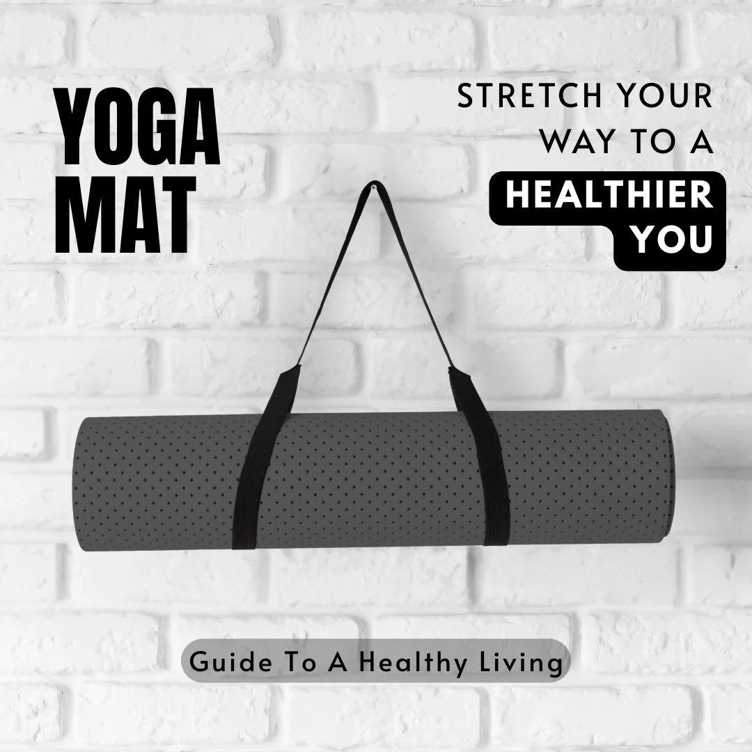10mm Eco-Friendly Non-Slip Yoga Mat with Free Shoulder Strap | Best Thick Anti-Slip Exercise Mat for Home Workouts & Hot Yoga