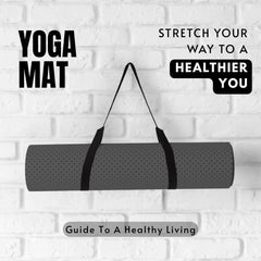 10mm Eco-Friendly Non-Slip Yoga Mat with Free Shoulder Strap | Best Thick Anti-Slip Exercise Mat for Home Workouts & Hot Yoga
