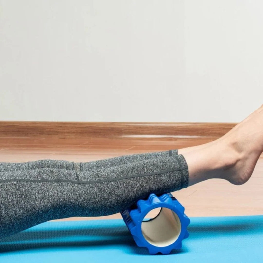 Professional Yoga Foam Roller 13"/18" - Triple Grid Massage Tool for Athletes & Fitness Recovery