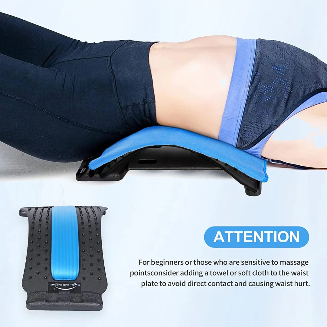 Back Stretcher Lumbar Support, Posture Corrector For Upper and Lower Back Pain Relief
