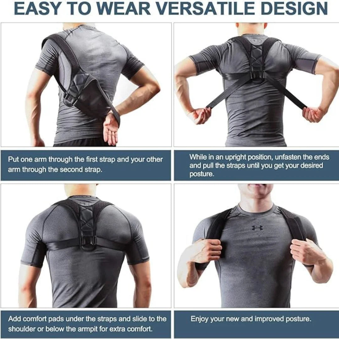 YC Upper Back Support – Adjustable Posture Corrector & Shoulder Brace
