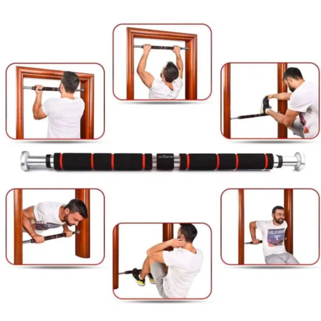 AuraFit Liveup Door Pull-Up & Chin-Up Bar | Adjustable 70-100cm | No-Drill Tool-Free Installation