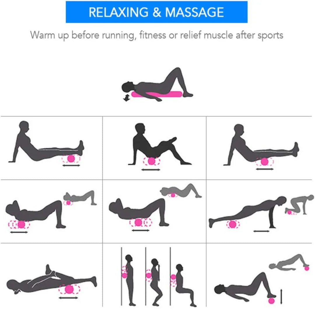 Textured Foam Roller for Muscle Repair and Exercise- Massager Roller – Ideal for Improved Circulation and Easing Muscle Tension