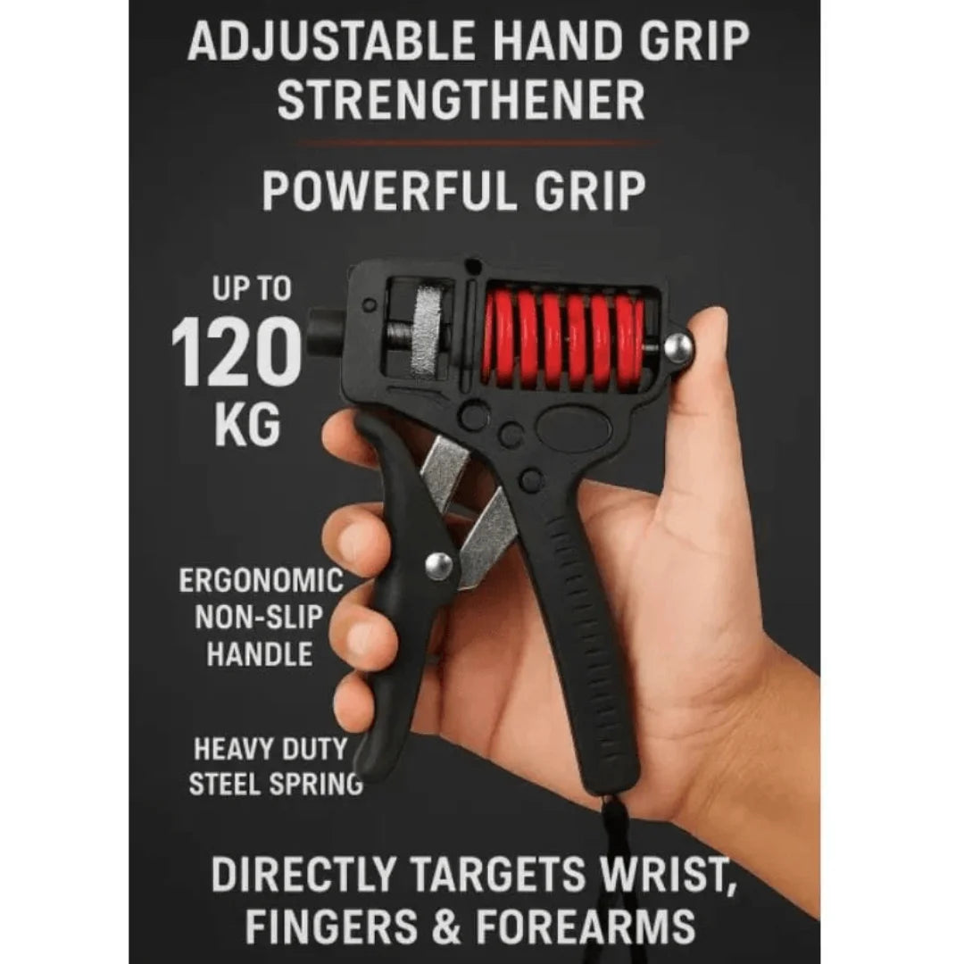 Hand Grip Strengthener Adjustable 10-120kg | Pro Forearm Trainer