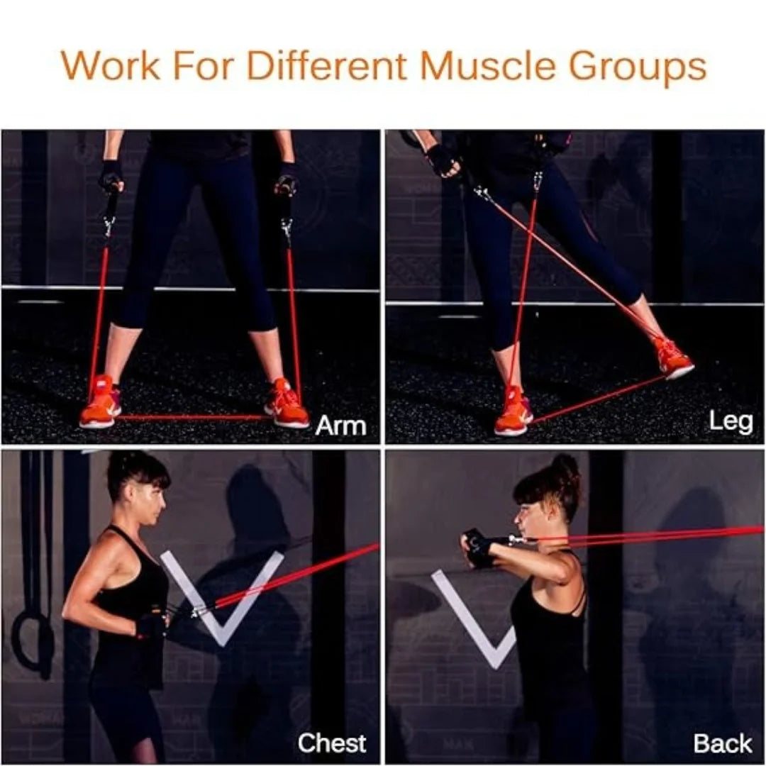11 Pcs CrossFit Resistance Bands Set – Home Fitness Training
