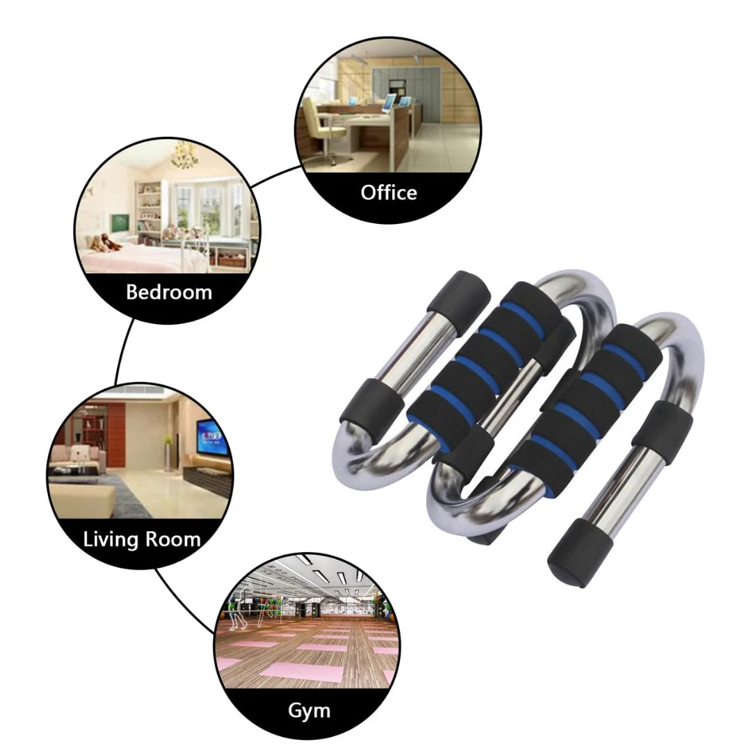 Push Up Stand Chrome With Comfortable Foam Grips