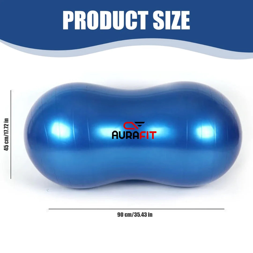 Peanut Exercise Ball with Foot Pump | Anti-Burst Stability Ball for Yoga, Pilates, Balance & Core Training