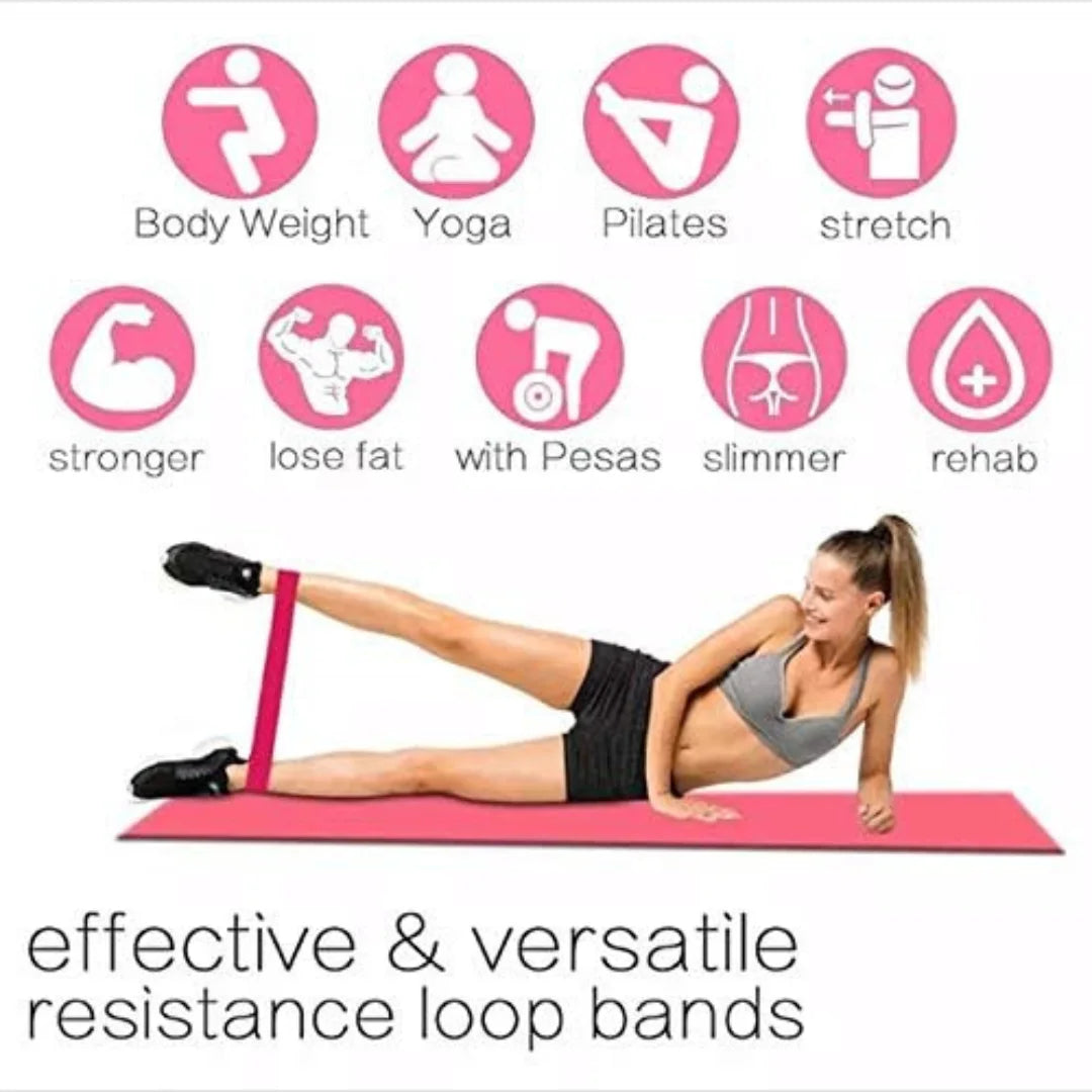 Loop 5-Pack Resistance Bands, Premium Latex Exercise Bands for Full Body Strength Training | Unisex Fitness Bands